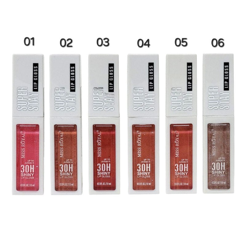 BRILLO LABIAL DE LARGA DURACION SUPER STAY 30H MISS ROYAL 10ML (DUPE DE MAYBELLINE)