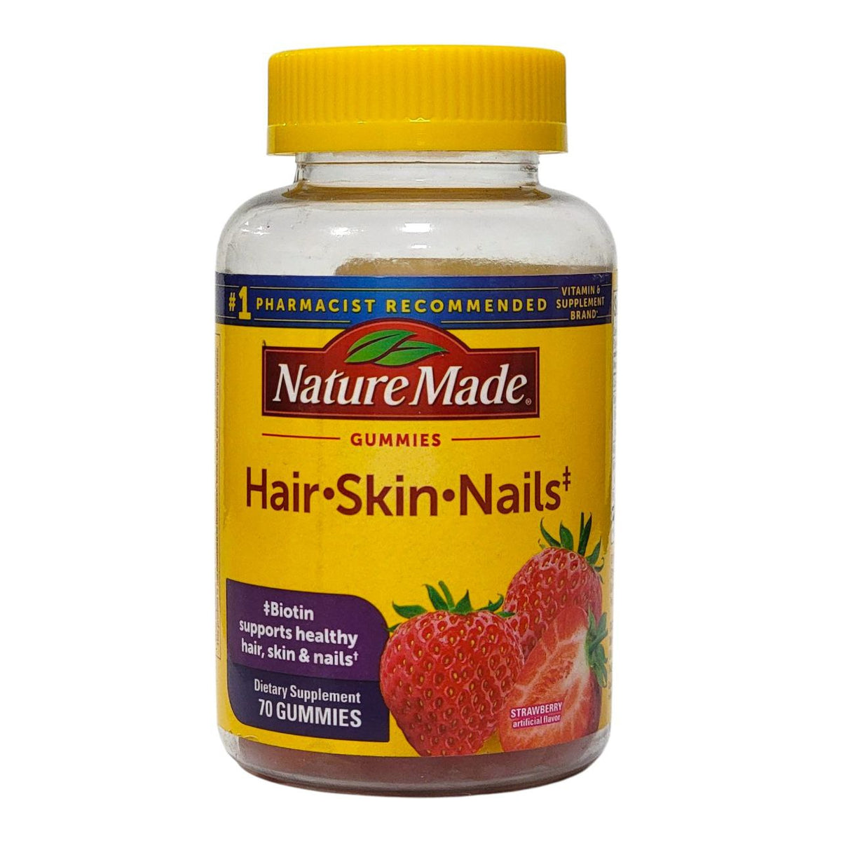 VITAMINAS EN GOMITAS PARA LA PIEL, CABELLO Y UÑAS, SALUDABLES NATURE MADE 70UND