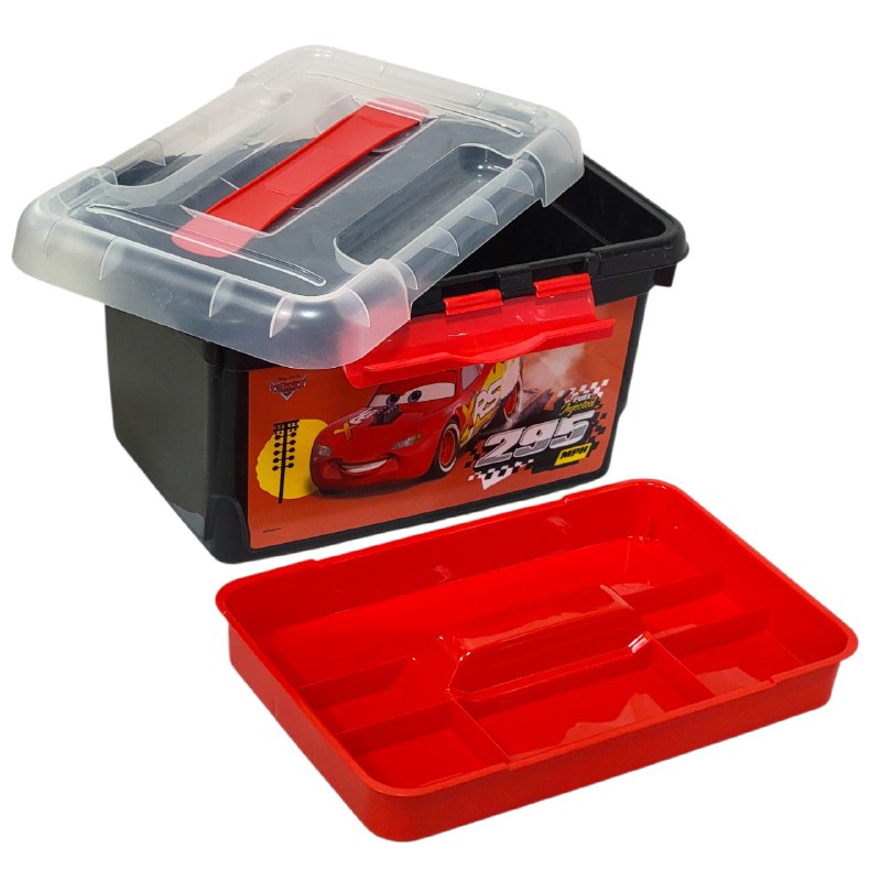 ORGANIZADOR CAJA DE ALMACENAMIENTO ORGANIZADORA PARA NIÑOS DE CARS 19X22X32CM