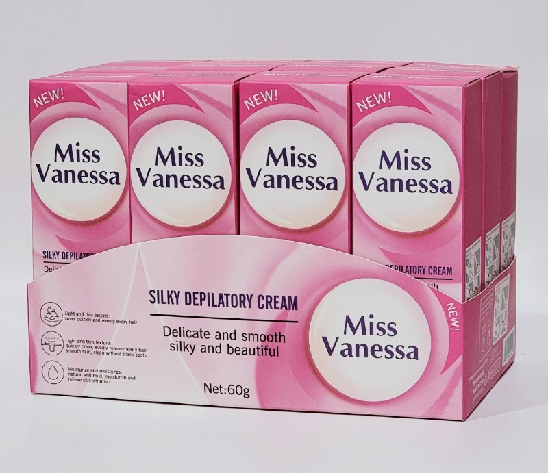 CREMA CORPORAL DEPILADORA PARA DEPILACION SIN DOLOR MISS VANESSA 60G