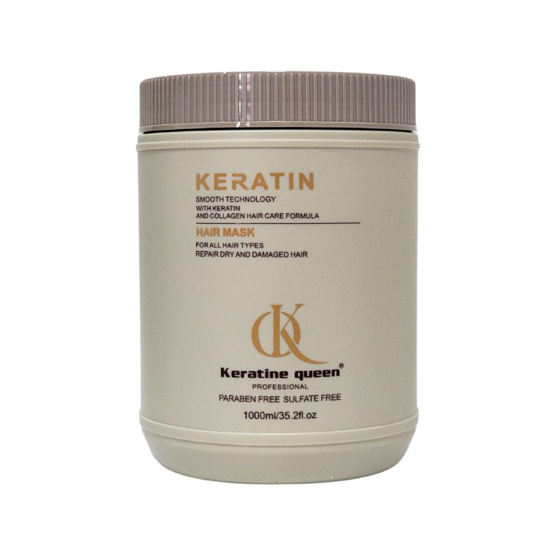 `MASCARILLA PARA EL CABELLO CON QUERATINA Y COLAGENO SUAVIZANTE KERATINE QUEEN 1000ML