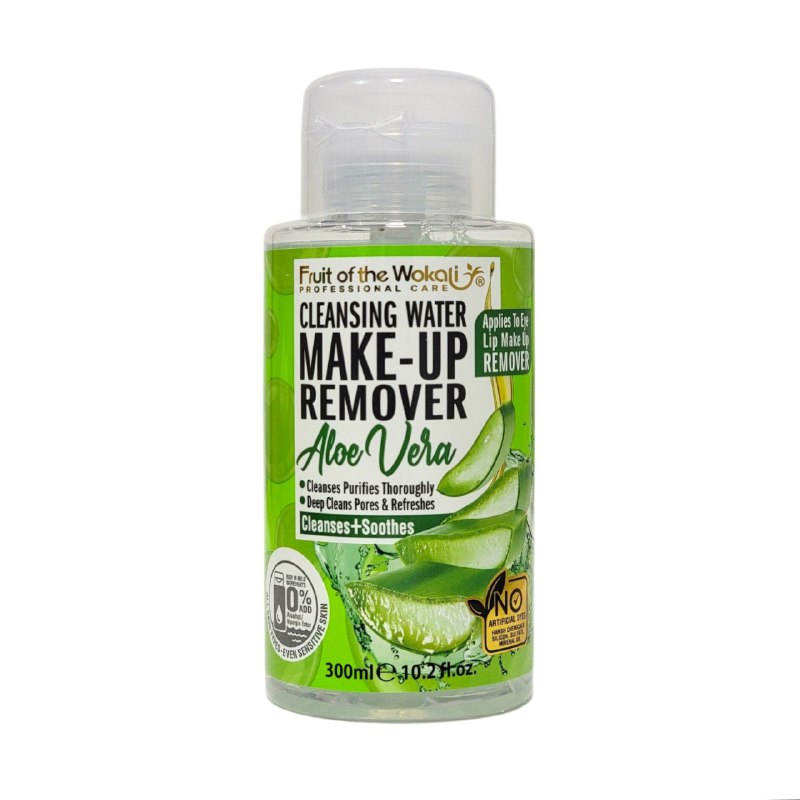 AGUA MICELAR DESMAQUILLANTE DE ALOE VERA,LIMPIA Y PURIFICA LA PIEL FRUIT OF THE WOKALI 300ML