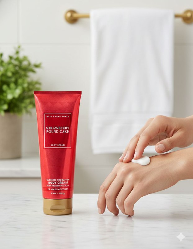 BATH & BODY WORKS CREMA STRAWBERRY POUND CAKE 226ML (M)
