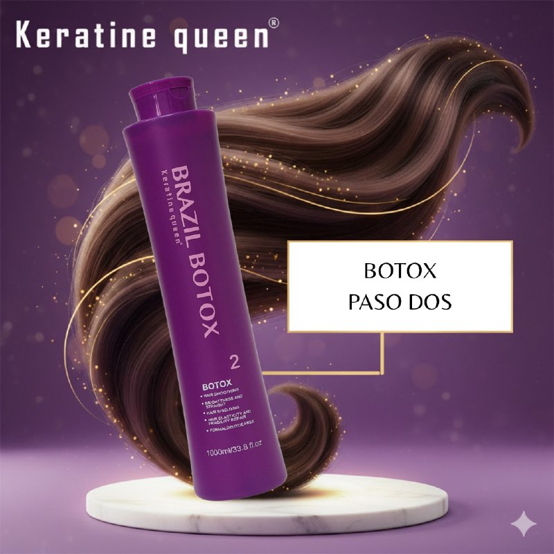 TRATAMIENTO PARA EL CABELLO DE ALISADO Y REPARACION CON QUERATINA BRASILEÑA PASO 2 KERATINE QUEEN 1000ML