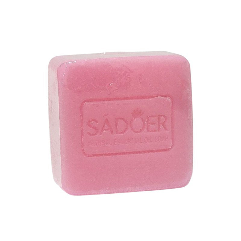 JABON CORPORAL EN BARRA AROMATICO DE FLOR DE ROSA ORGANICO, PARA TODO EL CUERPO, ESPUMA RICA, LIMPIEZA PROFUNDA, CONTROL DE GRASA SADOER 100G