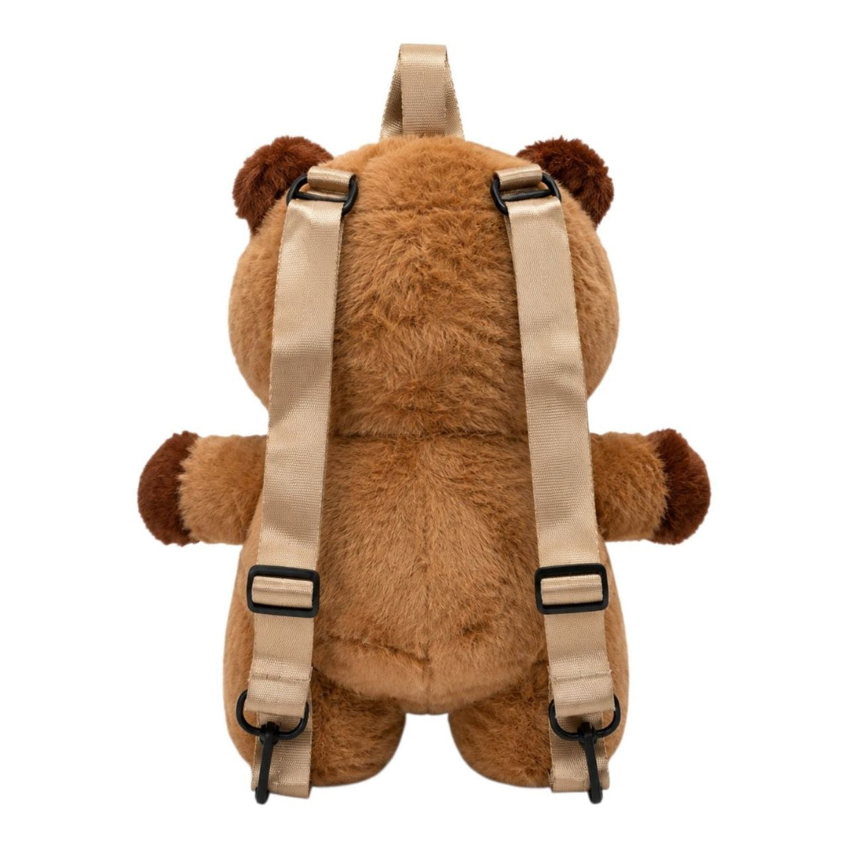 MOCHILA DE PELUCHE DE CAPIBARA PREMIUM BOLSO INFANTIL DE FELPA SUAVE DE GRAN CAPACIDAD CON FRUTA INTERACTIVA Y CORREAS AJUSTABLES 27x25 CM