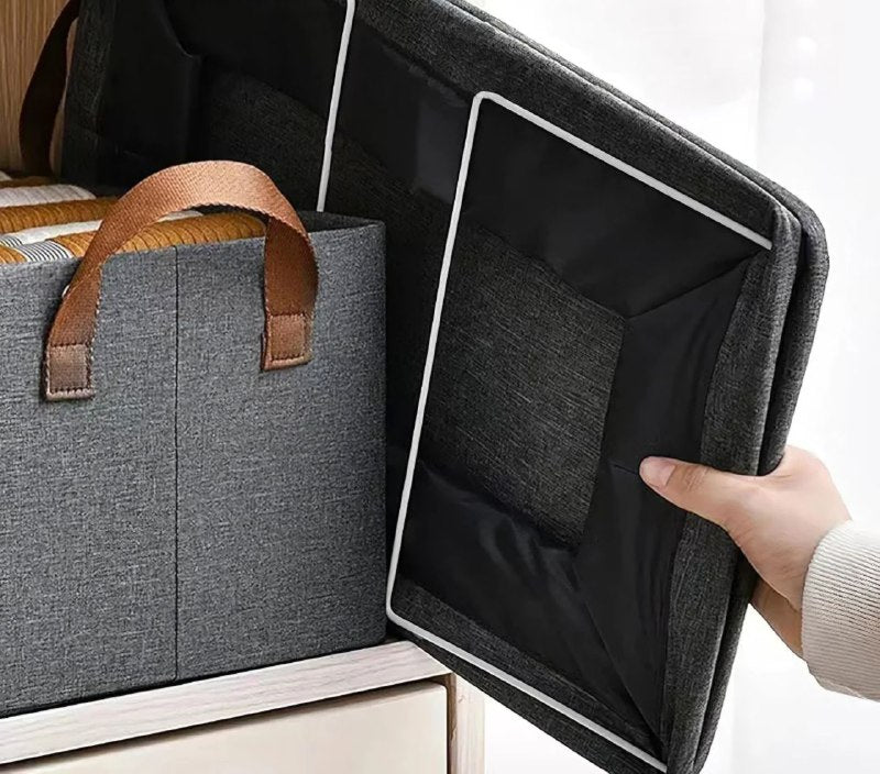 ORGANIZADOR CAJA DE ALMACENAMIENTOPLEGABLE DE TELA DE GRAN CAPACIDAD PARA ROPA,SABANAS, ETC