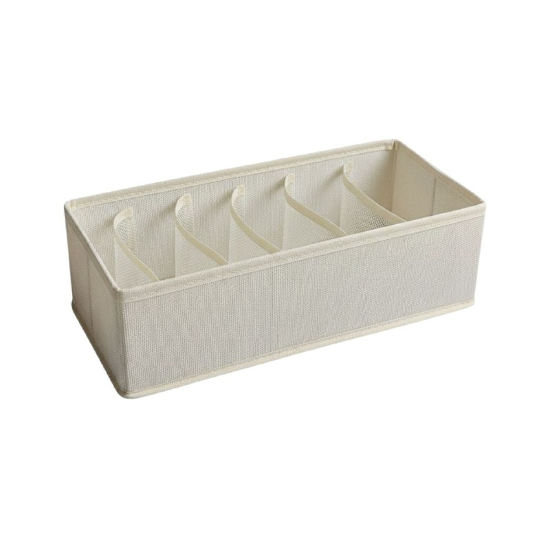 ORGANIZADOR CAJA DE ALMACENAMIENTO DE 6 COMPARTIMIENTOS FIJOS, PERFECTO PARA FAJAS, CALCETINES, BUFANDAS,ETC 31X16X10CM HOME IMPLEMENTS