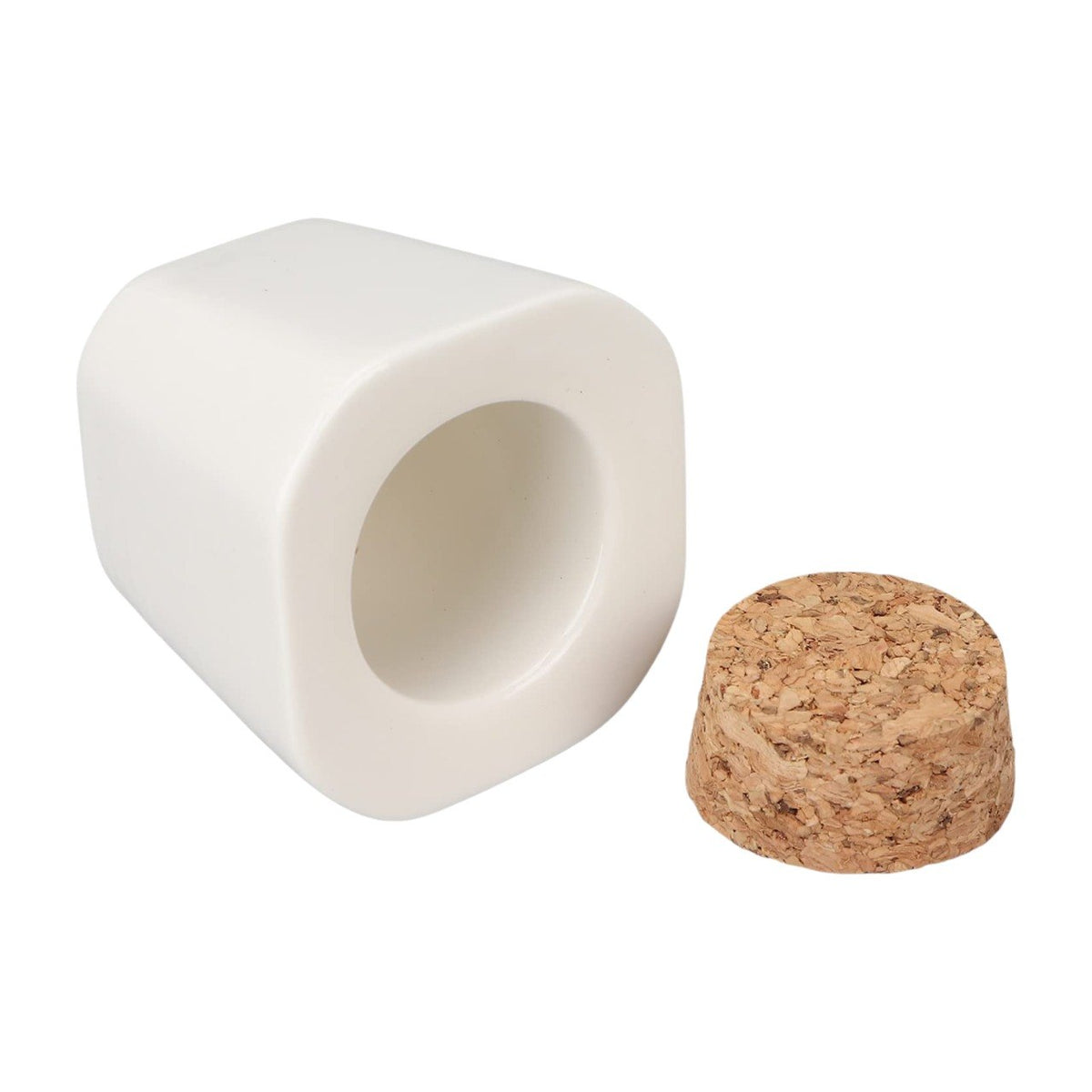 VASO DE CERAMICA DAPPEN PROFESIONAL CON TAPA DE CORCHO PARA MANICURA 5.5X6CM