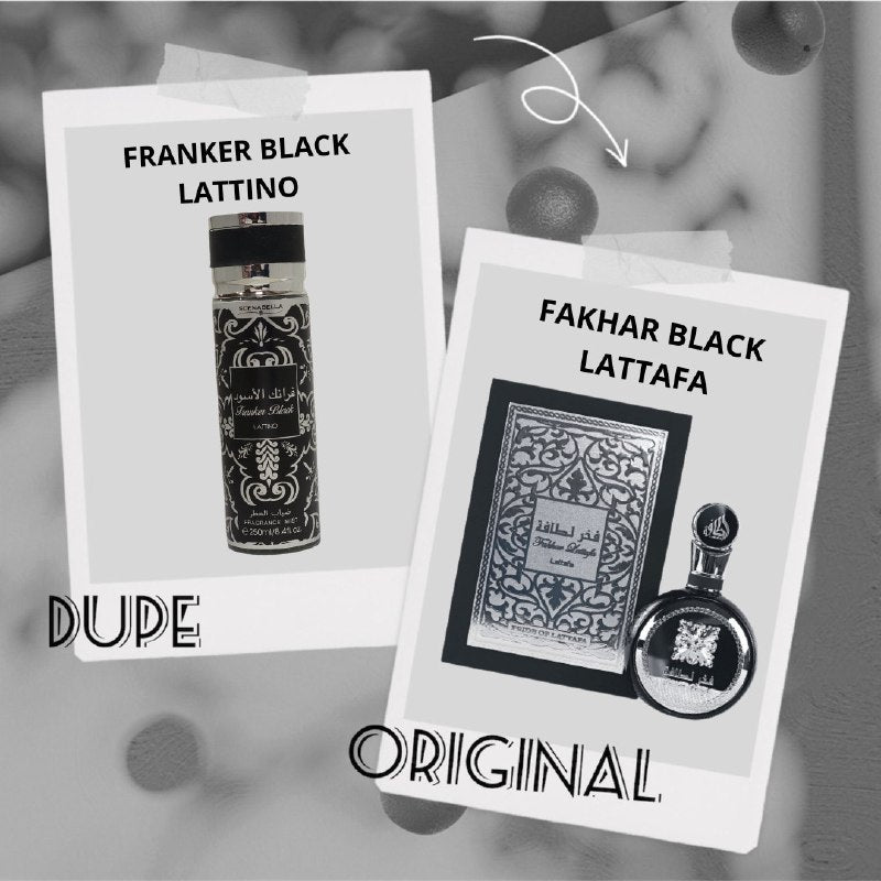 SPLASH FRANKER BLACK LATTINO 250ML (H) (AROMA SIMILAR LATTAFA FAKHAR BLACK)