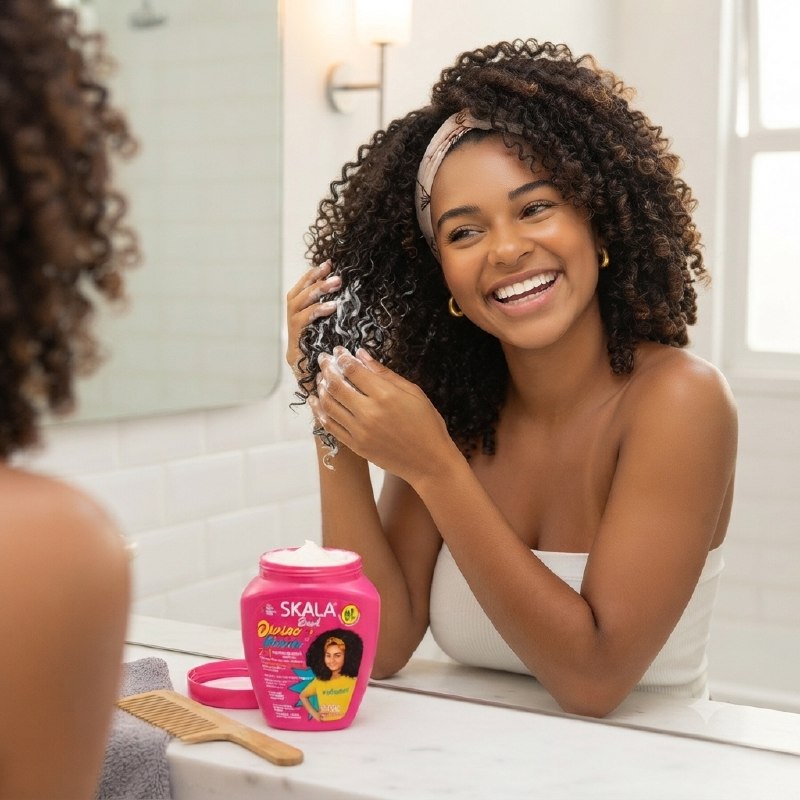 TRATAMIENTO CAPILAR EN CREMA 2 EN 1 HIDRATANTE PROFUNDA PARA CABELLO RIZADO SKALA 1000G