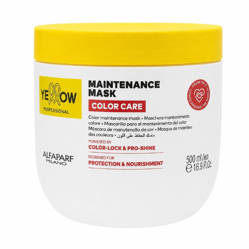 MASCARILLA CUIDADO DE COLOR NUTRICIÓN PROFUNDA Y PROTECCIÓN YELLOW PROFESSIONAL 500ML 1 UND