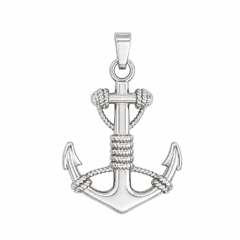 DIJE DE ENCHAPE PARA CADENA CON DISEÑO DE ANCLA DE BARCO 6.2CM