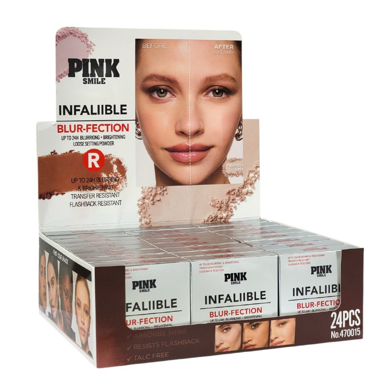 ILUMINADOR EN POLVO DE LARGA DURACION RESISTENTE AL AGUA PINK SMILE 10G (DUPE DE LOREAL)