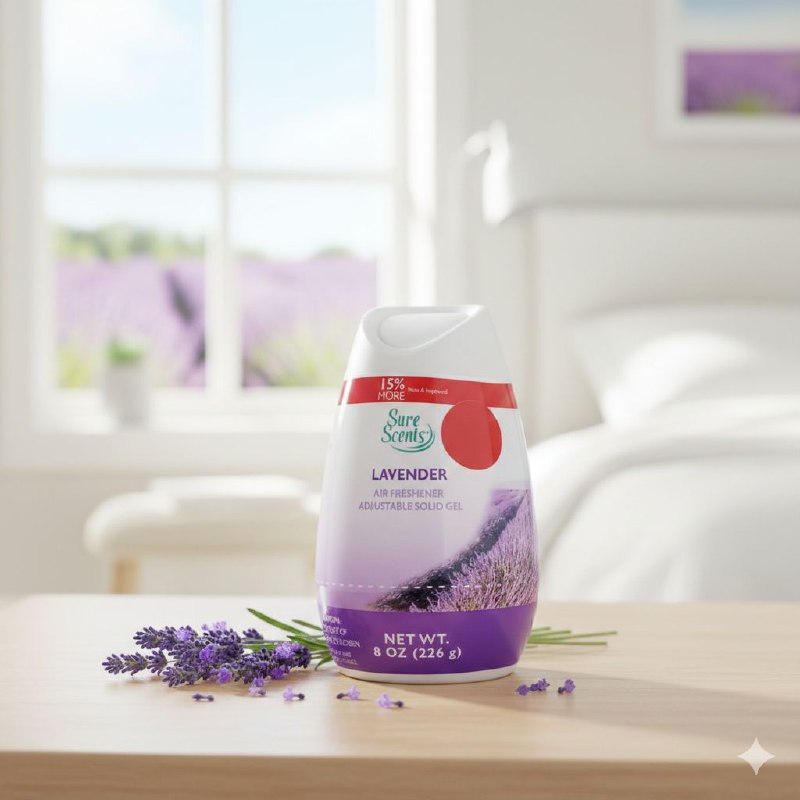AMBIENTADOR AROMATIZANTE DE GEL SOLIDO DE LAVANDA SURE SCENTS 226G