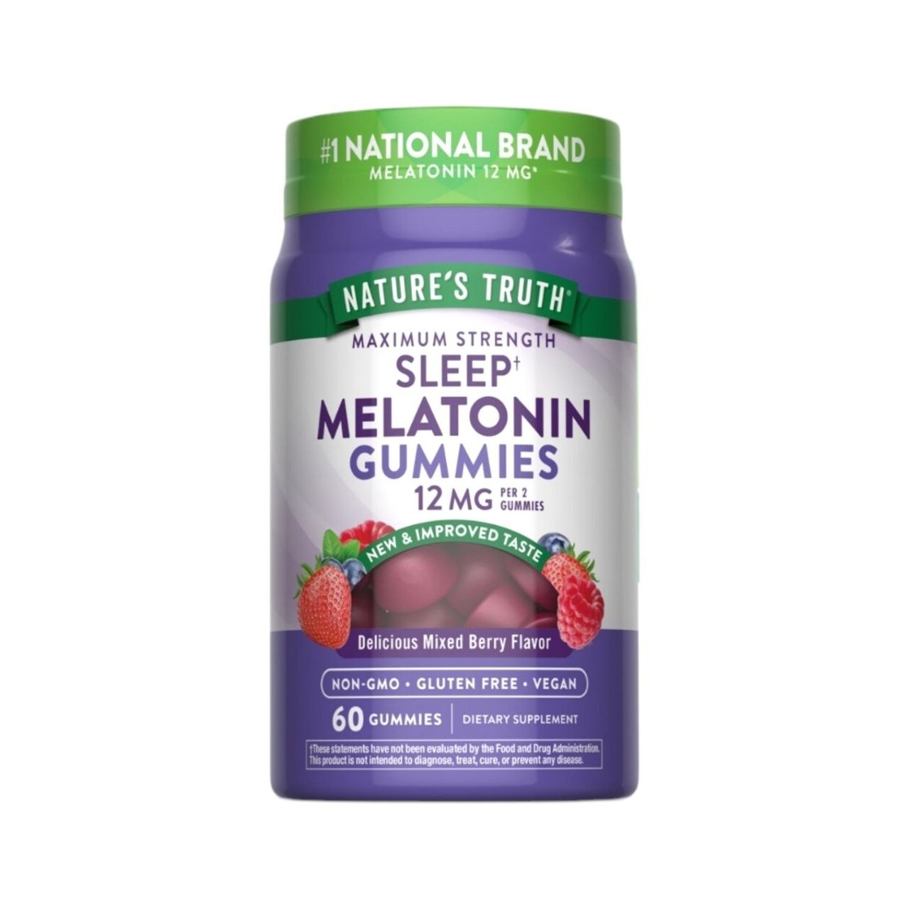VITAMINAS EN GOMITAS PARA EL SUEÑO SABOR FRUTOS MIXTOS NATURE'S TRUTH SLEEP MELATONIN GUMMIES 60 GOMITAS