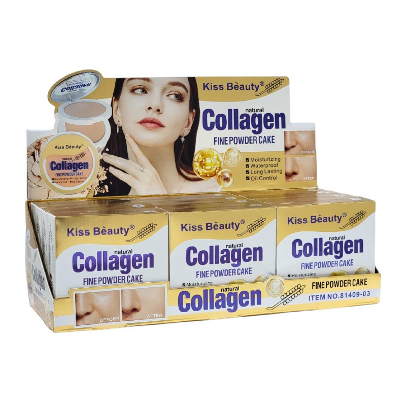 POLVO DE COLAGENO FINO HIDRATANTE DE LARGA DURACION RESISTENTE ALA GUA KISS BEAUTY 35G