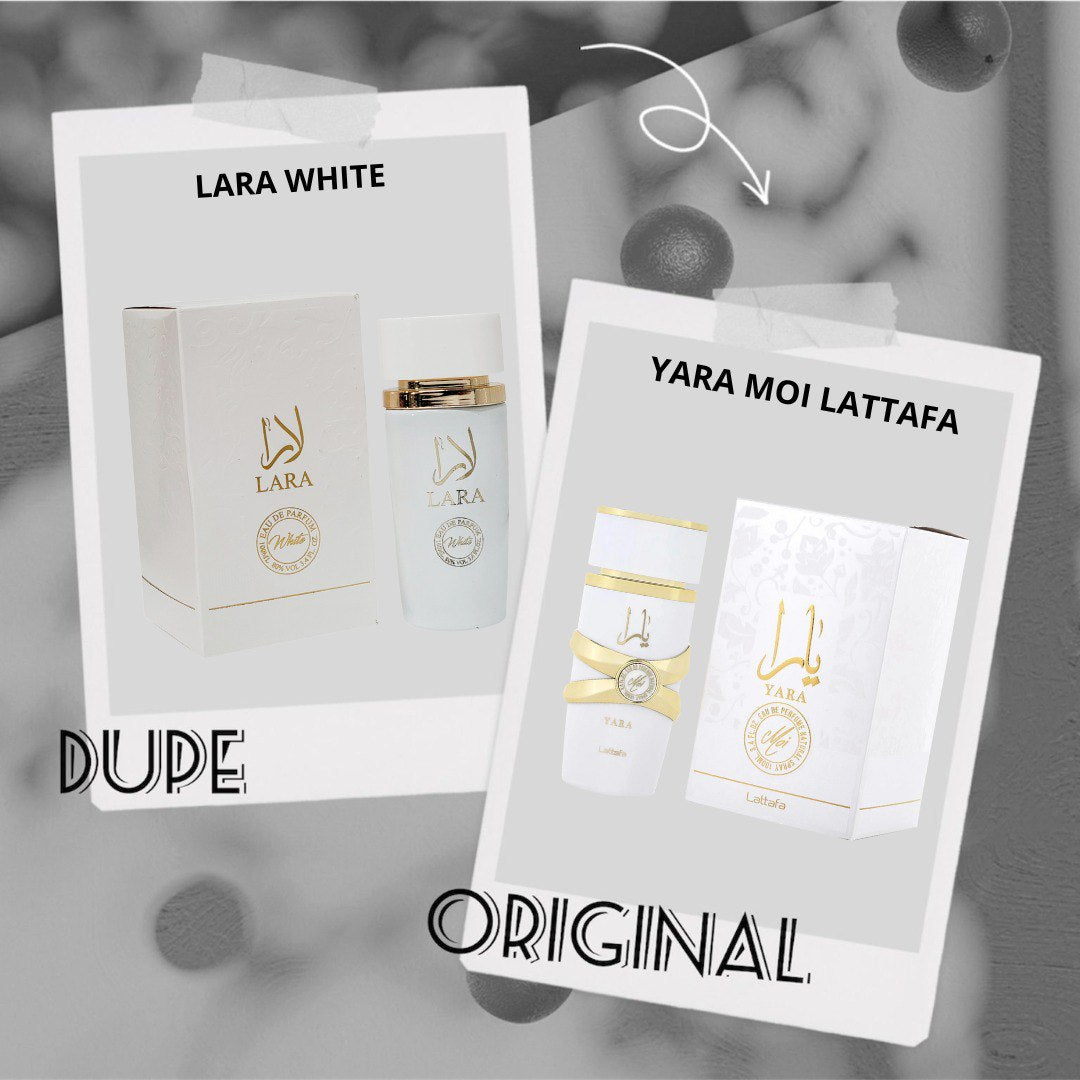 LARA WHITE EDP 100ML (M) (AROMA SIMILAR LATTAFA YARA MOI EDP)