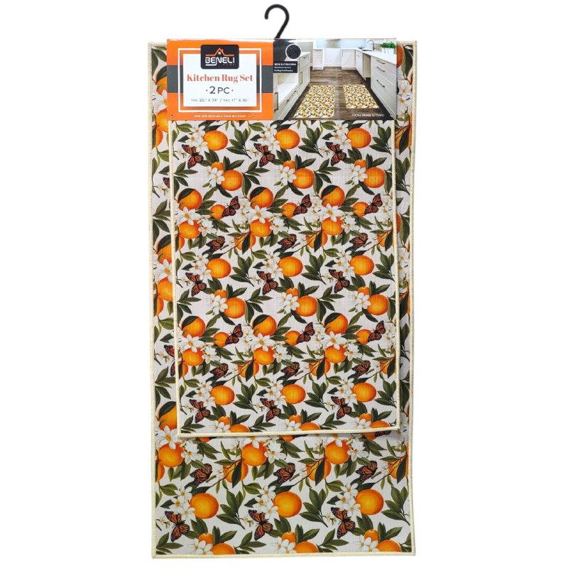 ALFOMBRA DE COCINA ANTIDESLIZANTE, SUAVE Y ELEGANTE EN SET DE 2 PIEZAS BENELI HOME