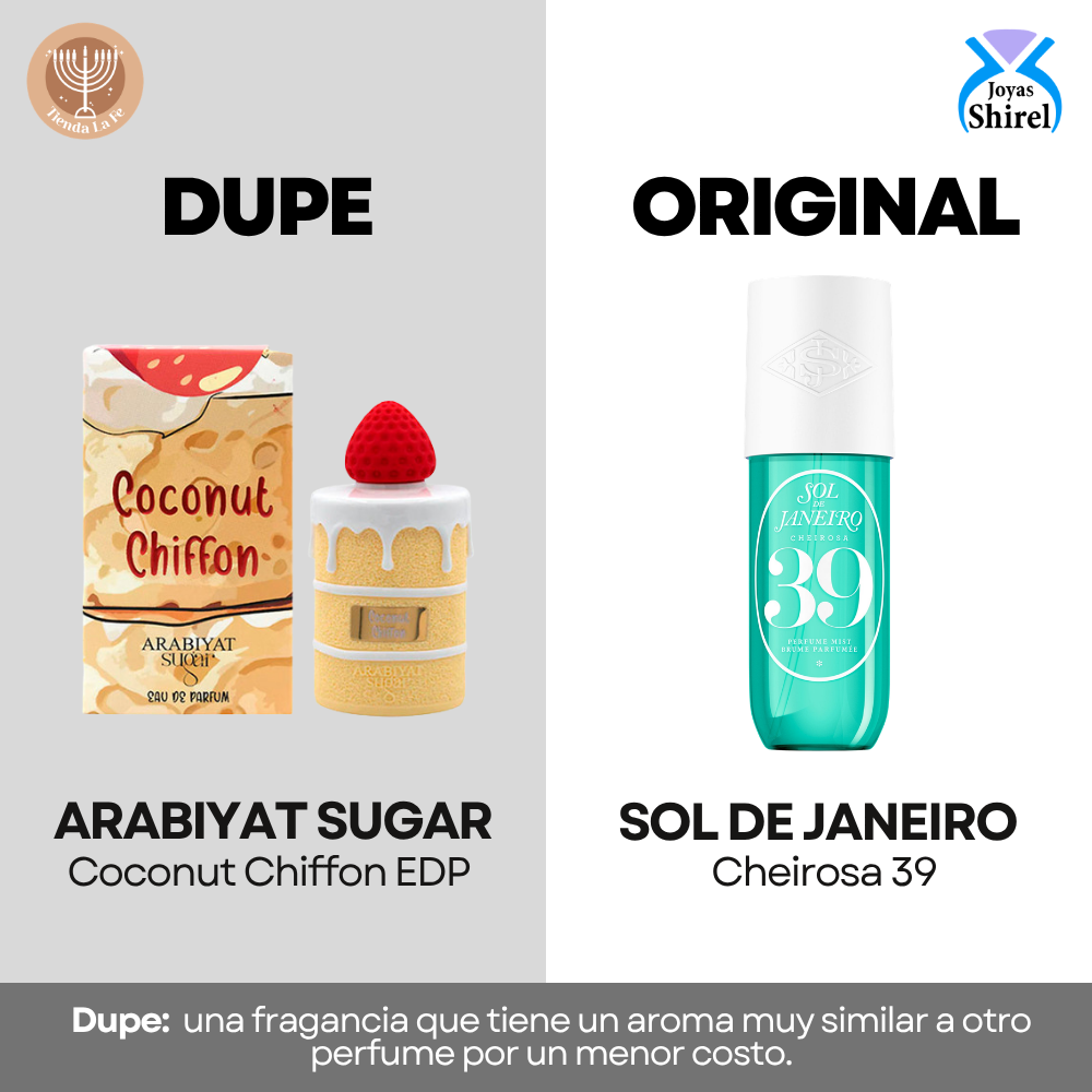 ARABIYAT SUGAR COCONUT CHIFFON EDP 100ML (U) (DUPE SOL DE JANEIRO EDP)