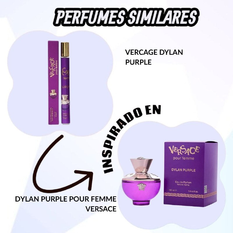PERFUME EN TUBO VERCAGE DYLAN PURPLE EDP 35ML (M) (AROMA INSPIRADO EN VERSACE DYLAN PURPLE)