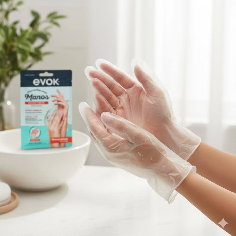 MASCARILLA PARA MANOS HUMECTANTE E HIDRATANTE 1 PAR TALLA UNICA EVOK