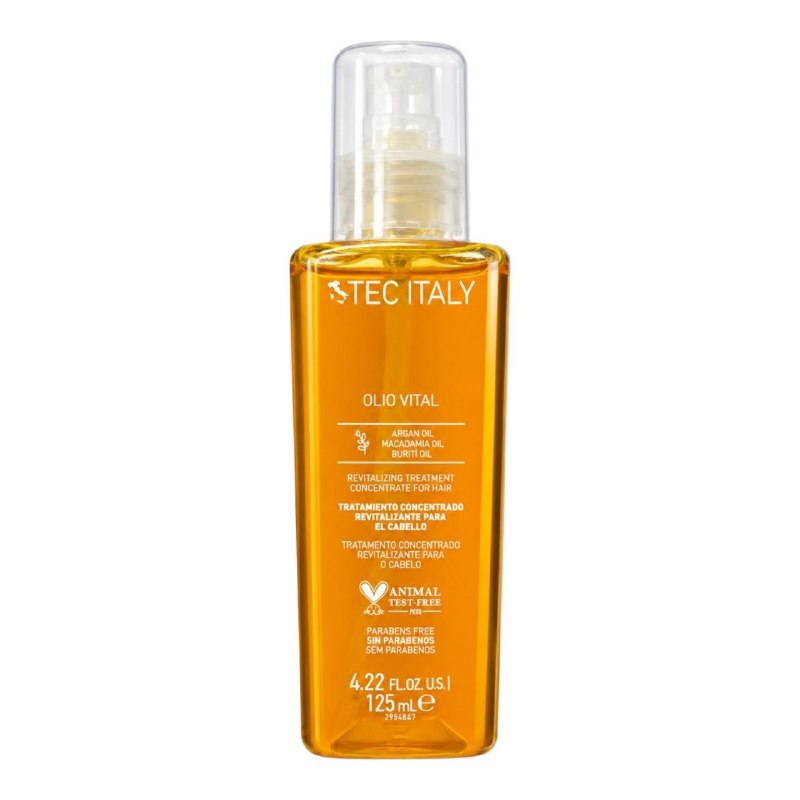 ACEITE CAPILAR CONCENTRADO REVITALIZANTE DE NUTRICION INTENSA Y RESTAURACION DE BRILLO CON ACEITE DE ARGAN TEC ITALY 125ML