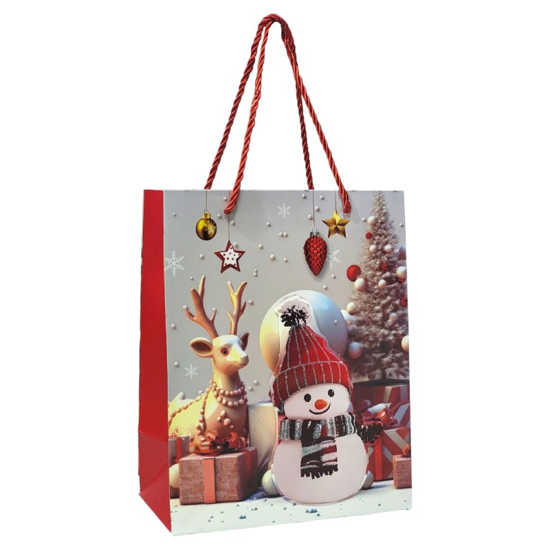BOLSA DE REGALO NAVIDEÑA PEQUEÑA 18X23X10CM