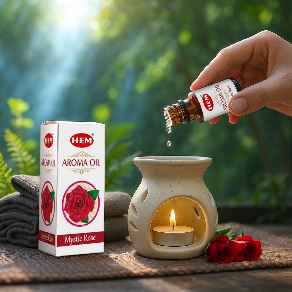 ACEITE AROMÁTICO FRAGANCIA MYSTIQUE ROSE ACEITE NATURAL Y VEGANO HEM 10ML