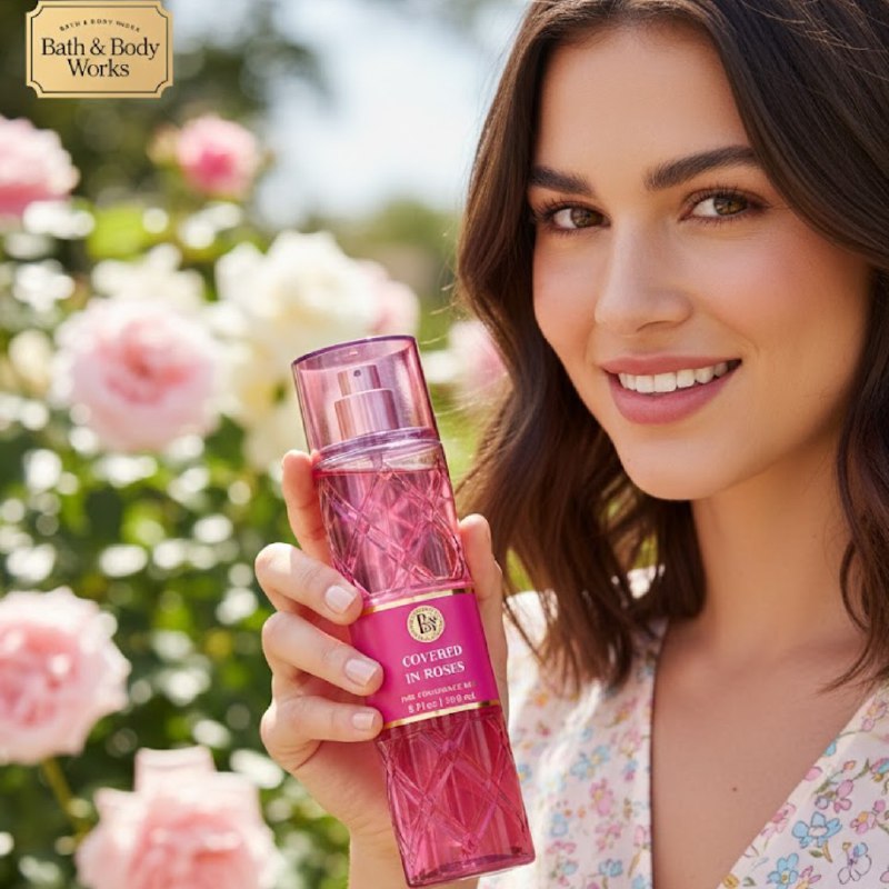 BATH & BODY WORKS SPLASH COVERED IN ROSES 236ML (M)