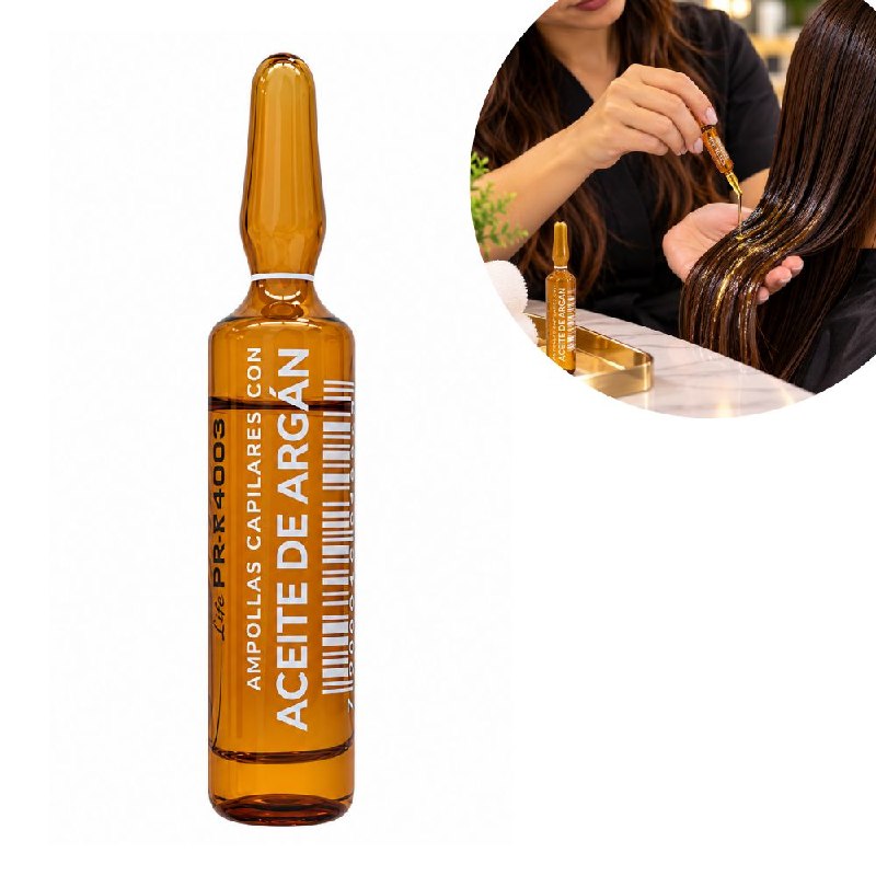 TRATAMIENTO CAPILAR RESTAURADOR Y TERMOPROTECTOR EN AMPOLLA CON ACEITE DE ARGAN MAXYBELT PROFESISONAL 10ML