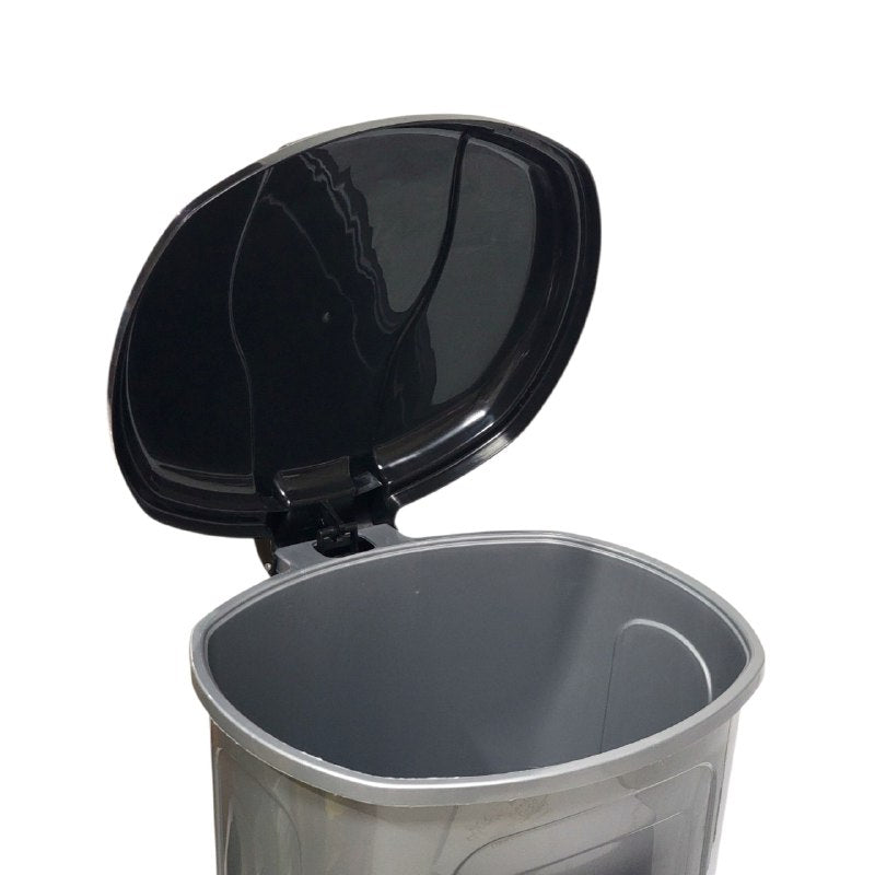 BASURERO CESTA PARA BASURA DE PLASTICO CON TAPA Y PEDAL KOLORR GO CLEAN 18X21X27CM