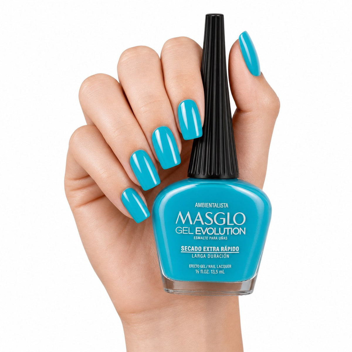 ESMALTE DE UÑAS CON EFECTO GEL DE SECADO EXTRA RÁPIDO MASGLO GEL EVOLUTION PASO 2 "ESTILO AMBIENTALISTA" 13.5 ML