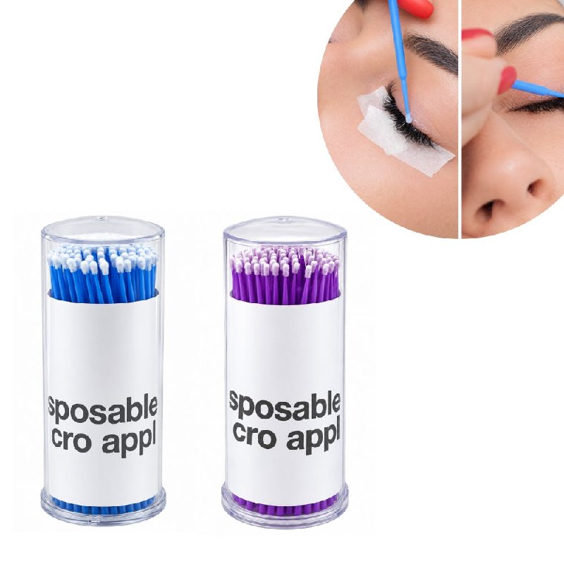 APLICADORES MICRO DESECHABLES PARA BELLEZA DE PRECISION PARA PESTAÑAS, CEJAS Y MANICURA 2 TAMAÑOS