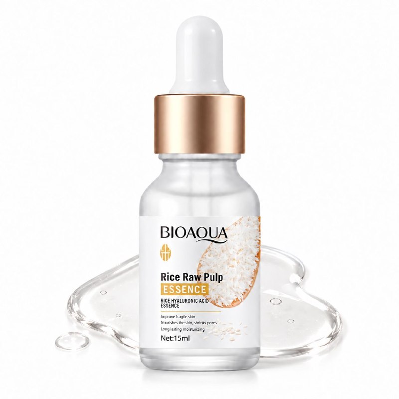 SUERO FACIAL REPARADOR E ILUMINADOR DE ACIDO HIALURONICO Y EXTRACTO DE ARROZ BIOAQUA 15ML