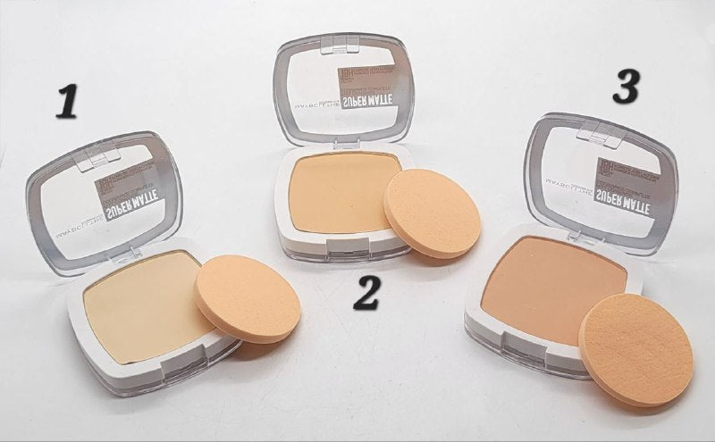 POLVO COMPACTO FACIAL 3 TONOS MAYBCLLTHE COSMETICS 20G (DUPE DE MAYBELLINE)