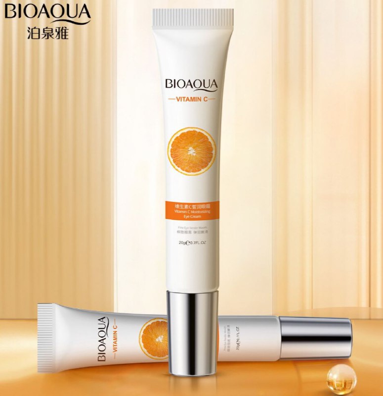 CREMA FACIAL PARA EL CONTORN DE OJOS HIDRATANTE E ILUMINADORA CON VITAMINA C BIOAQUA 20G