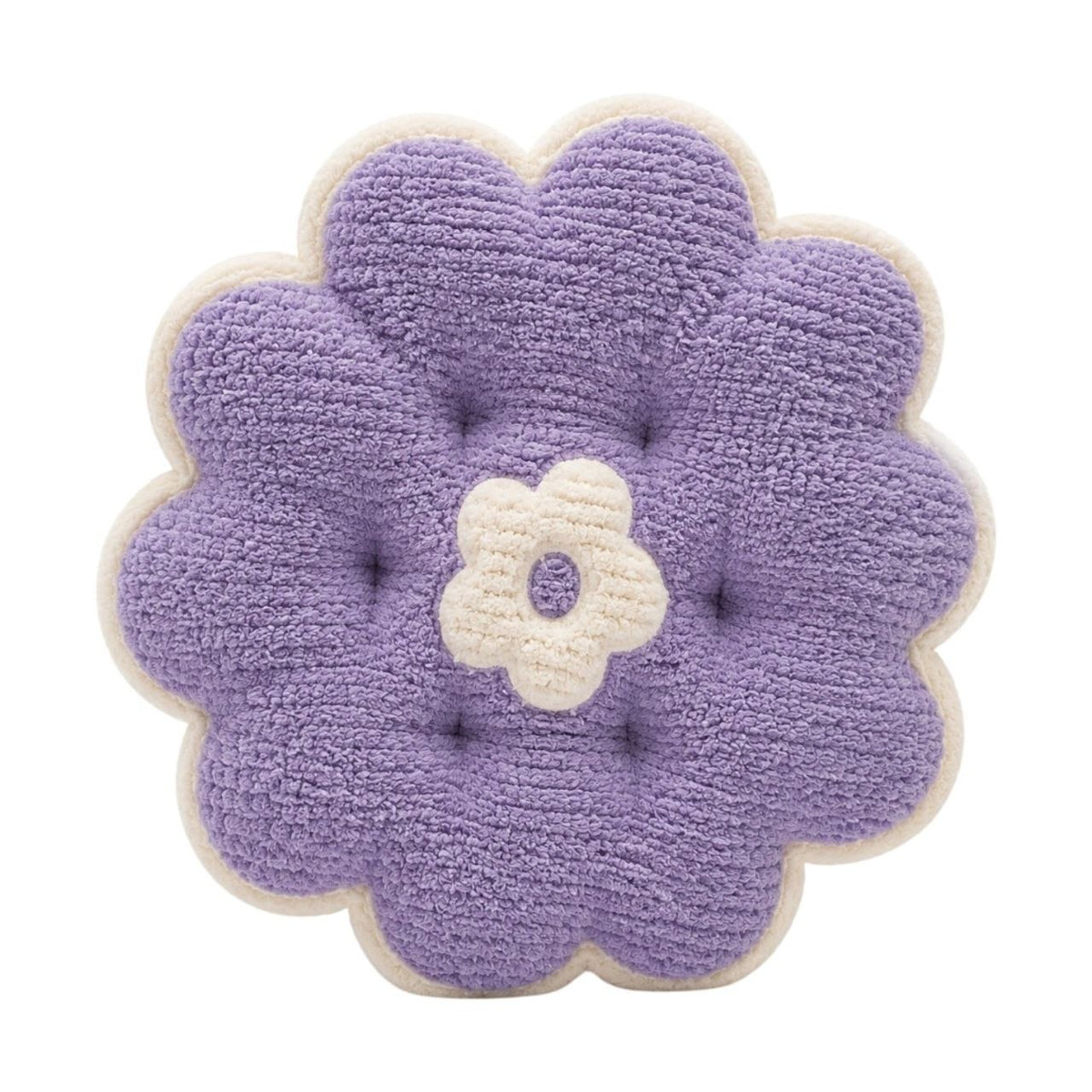 COJÍN EN FORMA DE FLOR PREMIUM ASIENTO DE PANA SUAVE Y DISEÑO ERGONÓMICO BICOLOR 42x46.3 CM