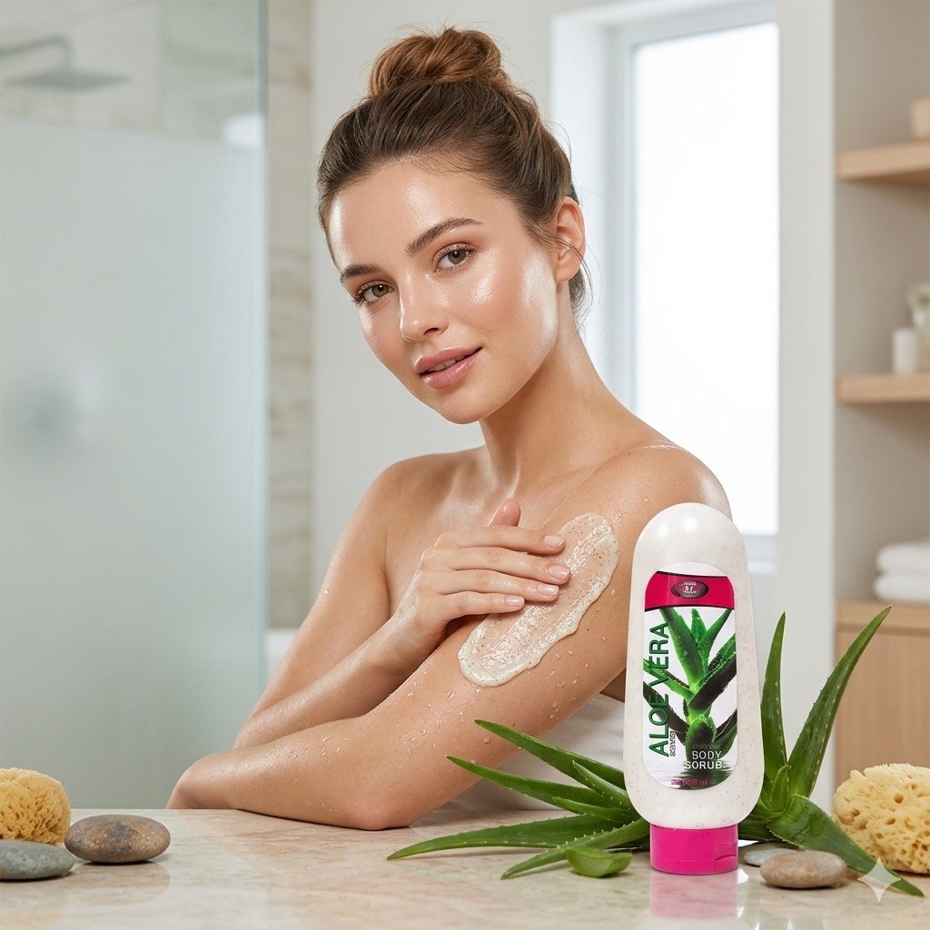 CREMA CORPORAL EXFOLIANTE CON ALOE VERA Y PERLAS NATURALES STAY BEAUTIFUL 532ML