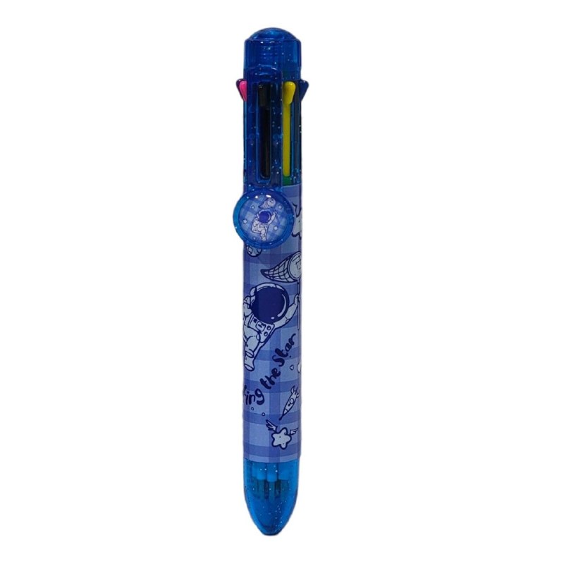 LAPIZ TINTA BOLIGRAFO MULTICOLOR 8 EN 1, DISEÑO DE ASTRONAUTA SHENCHAO EIGH COLOR PEN