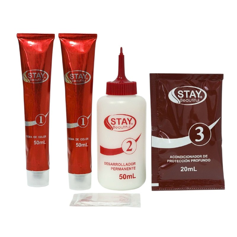 TINTE PARA EL CABELLO COLOR CHOCOLATE 3.31, VIVO Y DURADERO STAY BEUTIFUL 50MLX2