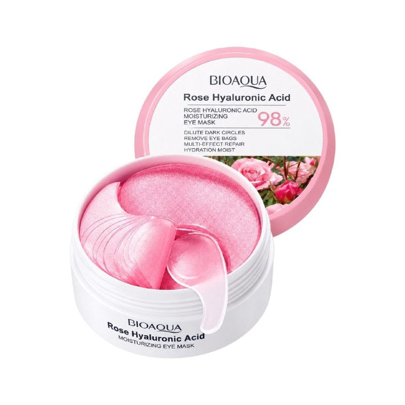 MASCARILLA FACIAL EN PARCHES DE HIDROGEL PARA EL CONTORNO DE OJOS HIDRATANTES CON ACIDO HIALURONICO BIOAQUA 60PCS