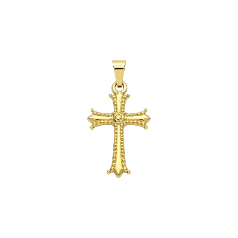 DIJE DE ENCHAPE PARA CADENA CON DISEÑO DE CRUZ 4CM