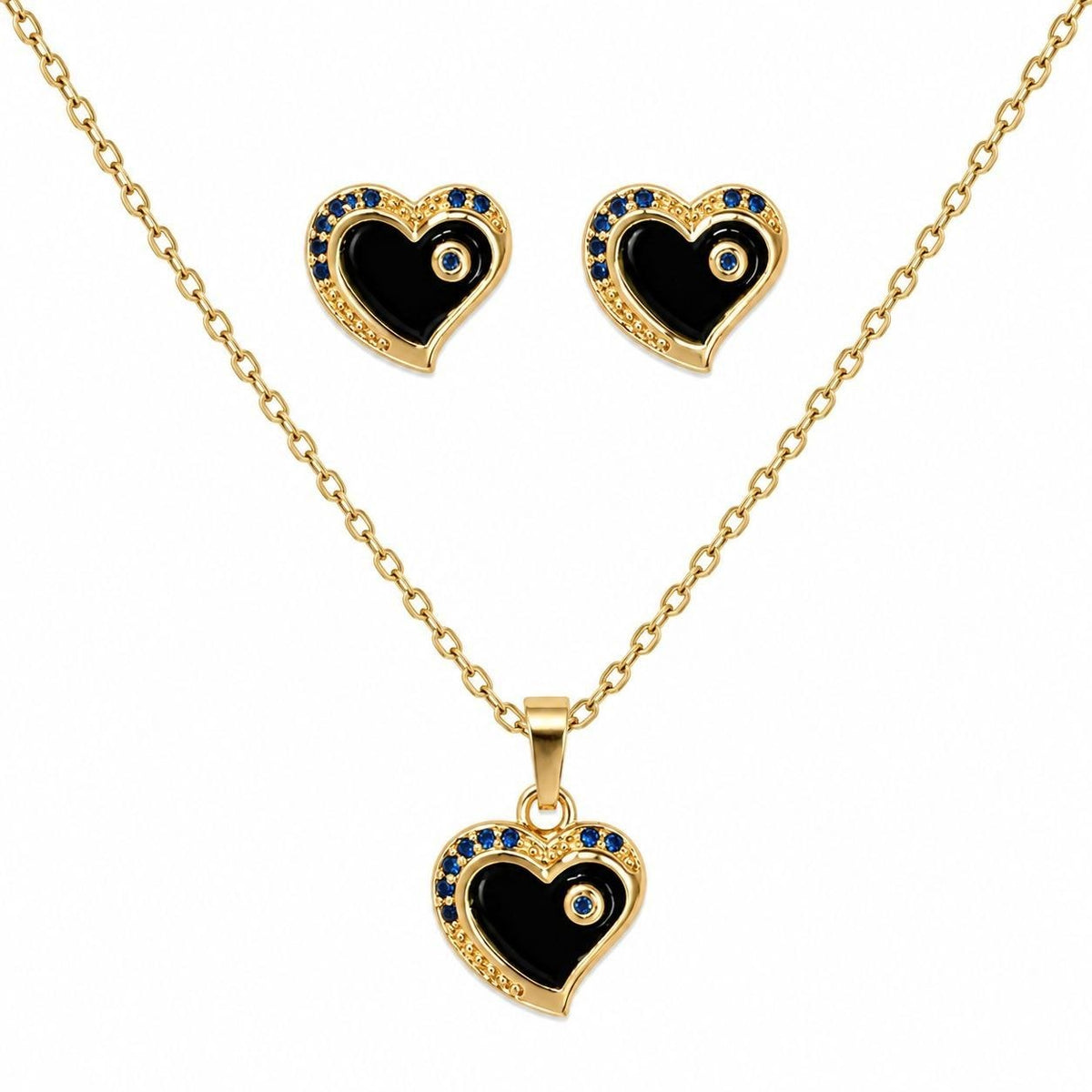 SET DE ENCHAPE PARA DAMA CON DISEÑO DE CORAZON