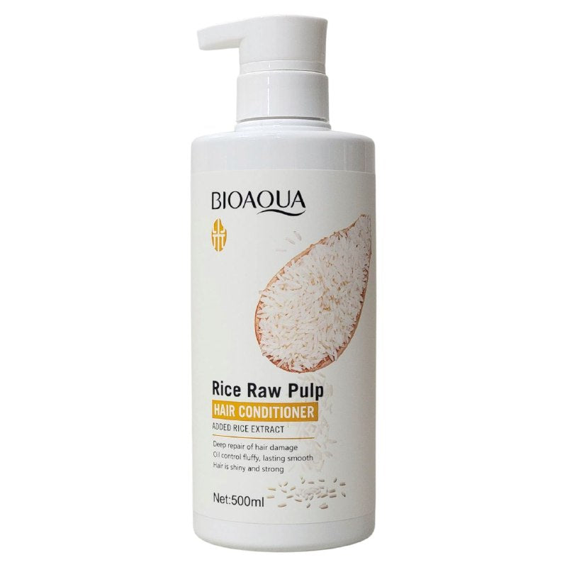 ACONDICIONADOR NUTRITIVO Y REPARADOR CON PULPA CRUDA DE ARROZ BIOAQUA 500ML