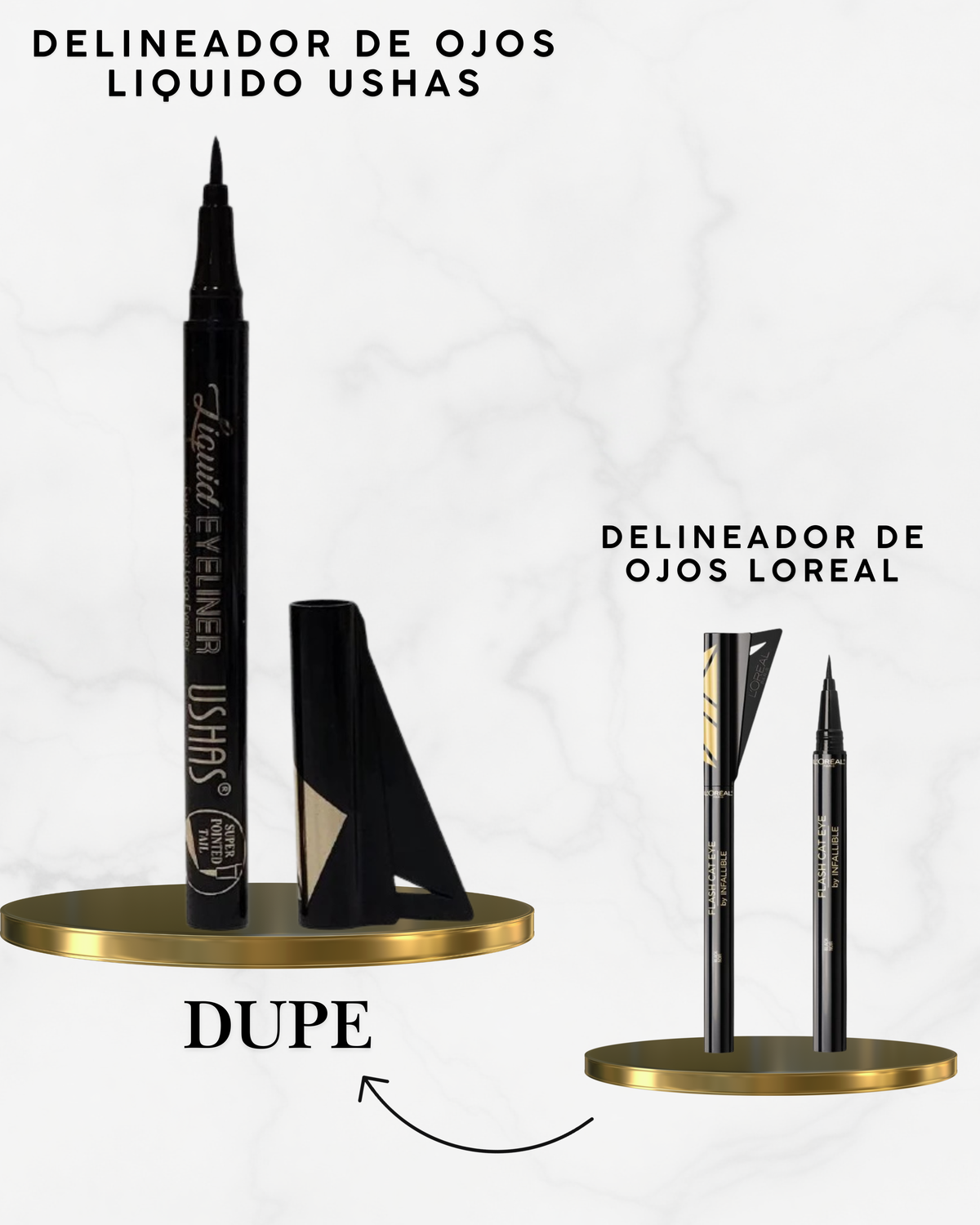 DELINEADOR DE OJOS LIQUIDO CREA UN DELINEADO DE OJOS LARGO USHAS 1G (DUPE DE LOREAL)