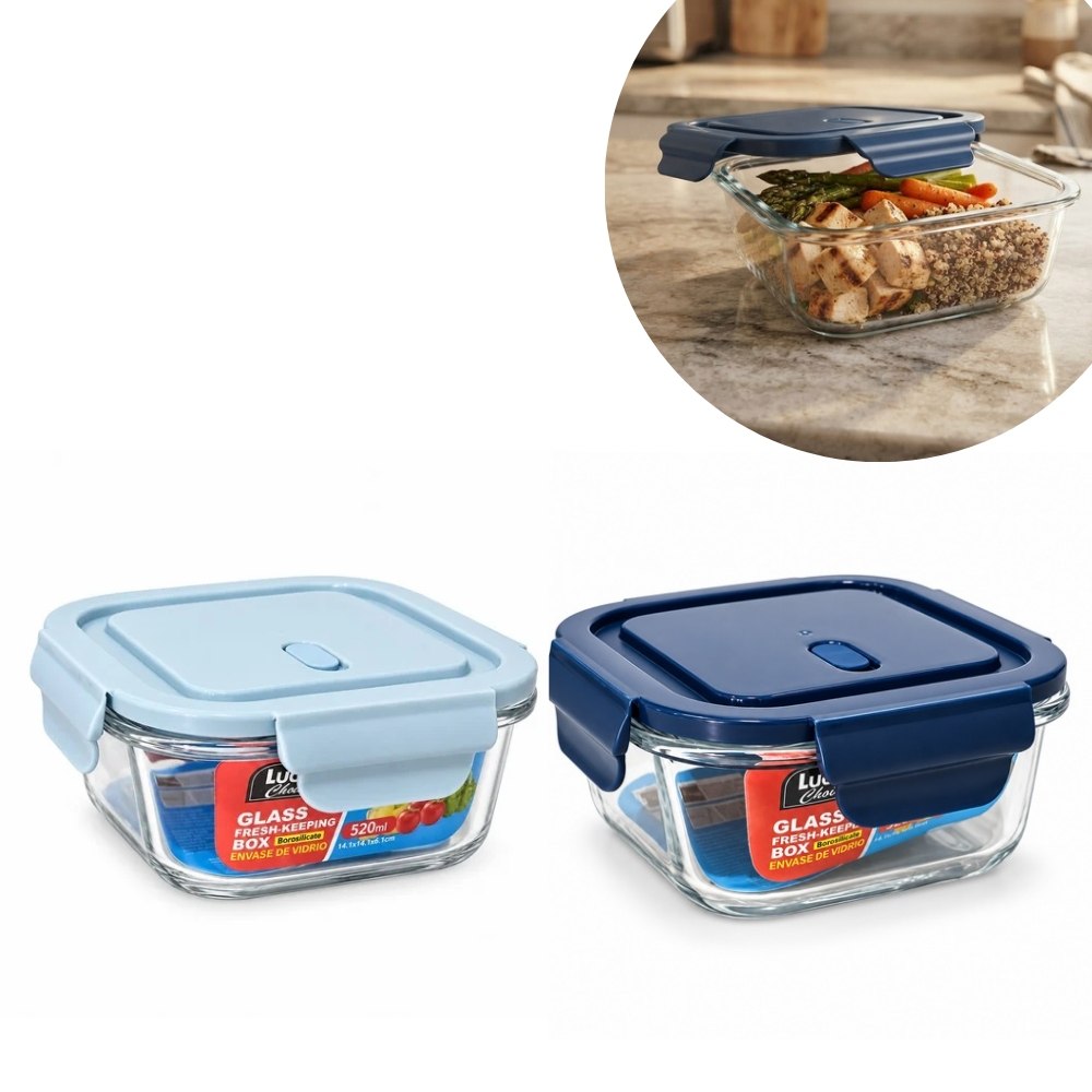 RECIPIENTE PANA PARA ALIMENTOS DE VIDRIO HERMETICO 1040ML