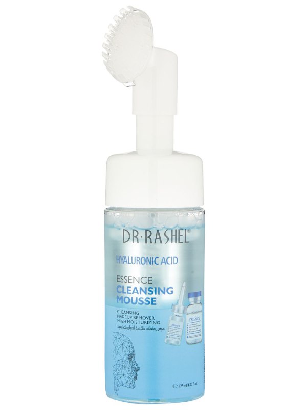 LIMPIADOR FACIAL EN ESPUMA CON ESENCIA DE ACIDO HIALURONICO CON BROCHA DE SILICONA DR RASHEL 125ML