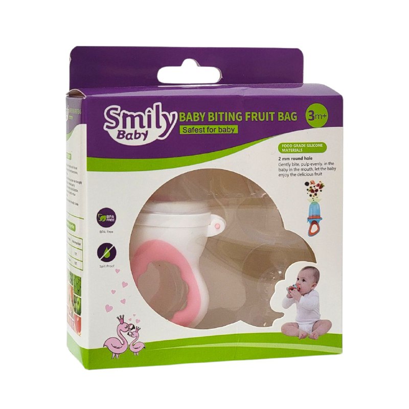 BIBERON CHUPON PARA BEBES CON 2 TETINAS REEMPLAZABLES, FORMA SEGURA Y DIVERTIDA DE ALIMENTAR A TUS BEBES SMILY BABY 2 COLORES