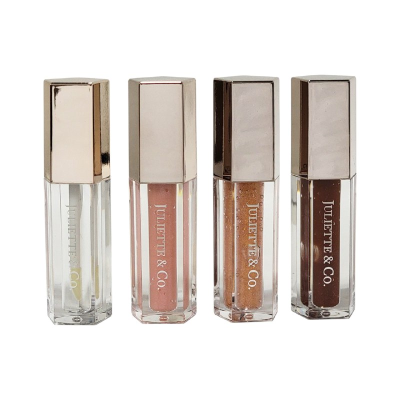 SET DE BRILLO LABIAL LABIOS SUAVES TODO EL DIA JULIETTE & CO 4MLX4 (DUPE DE FENTY)